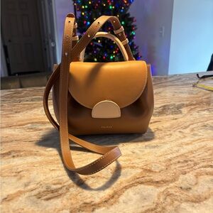 Polene mini crossbody, NWOT camel/tan